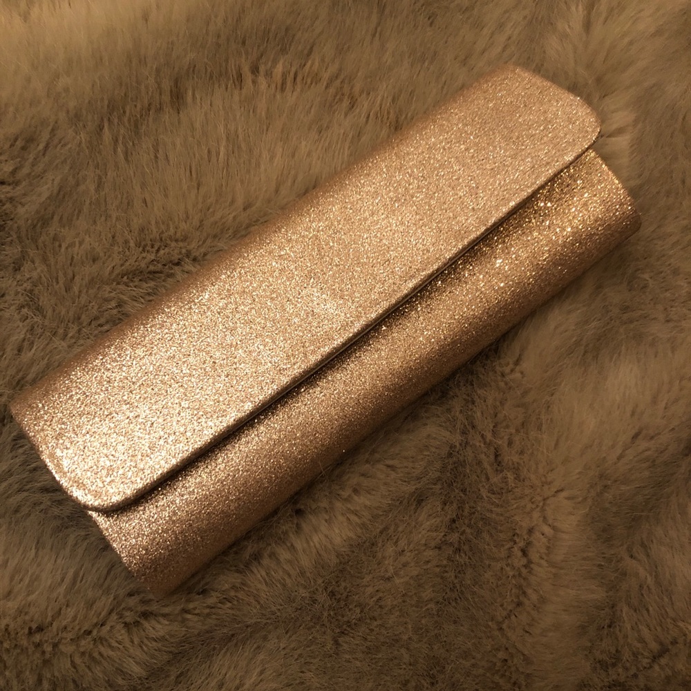 Gold sparkle formal clutch